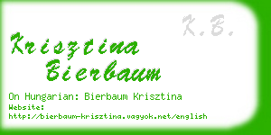 krisztina bierbaum business card